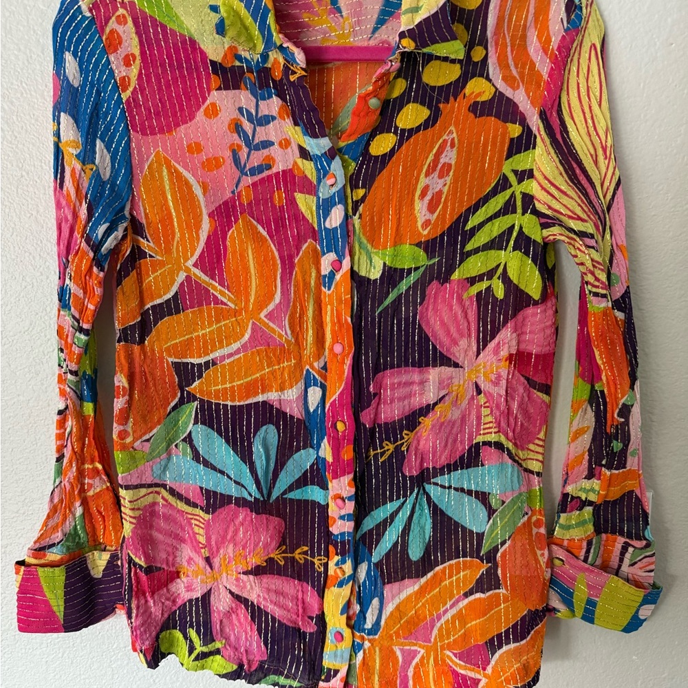 Rococo Sand Multicolor Women's Blazer - Picture 2 of 8
